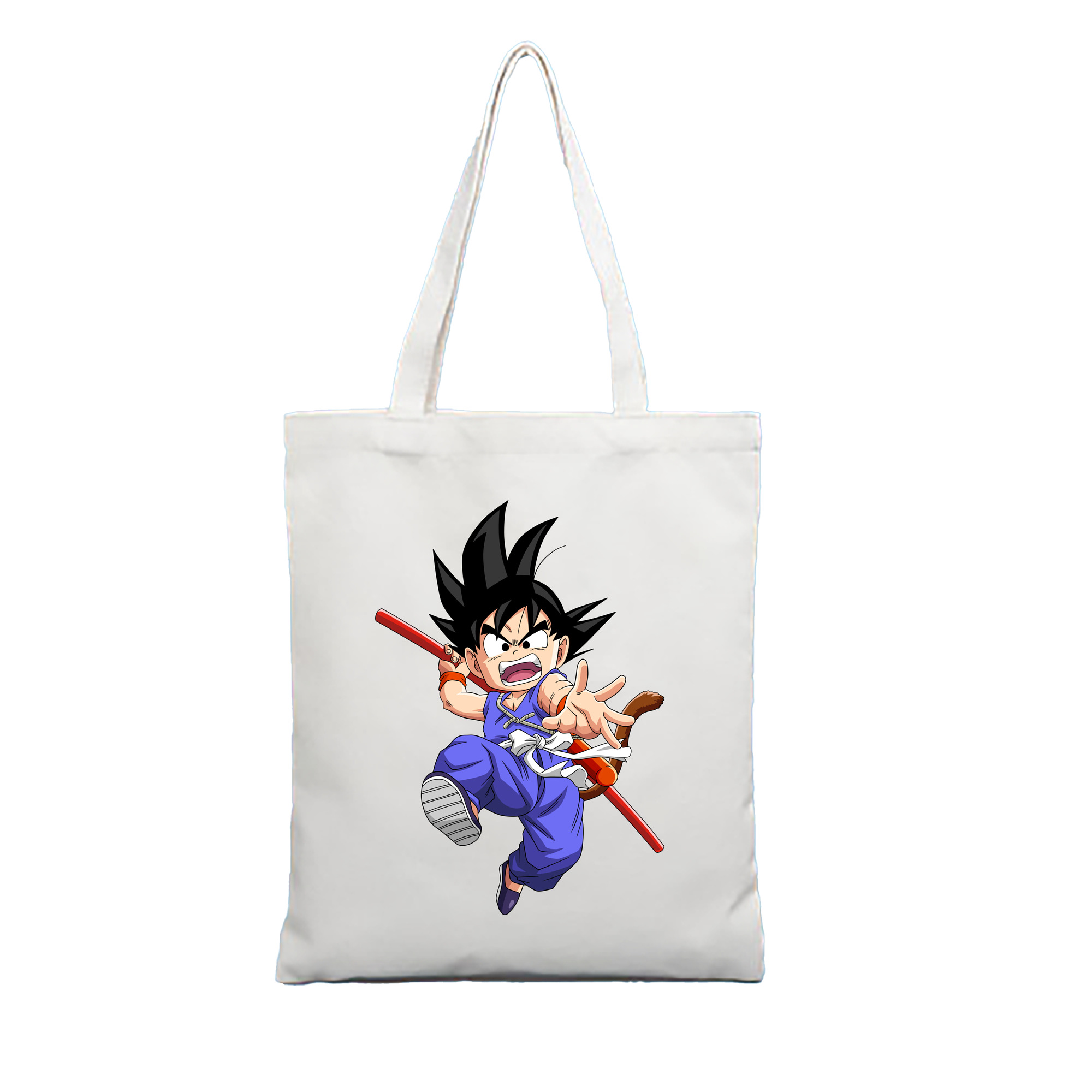 （画像用） ドラゴンボール 孫悟空（そん ごくう）Son Goku カカロット DRAGON BALL Kakarotto 縦型キャンバス生地手提げバッグ　トートバッグ