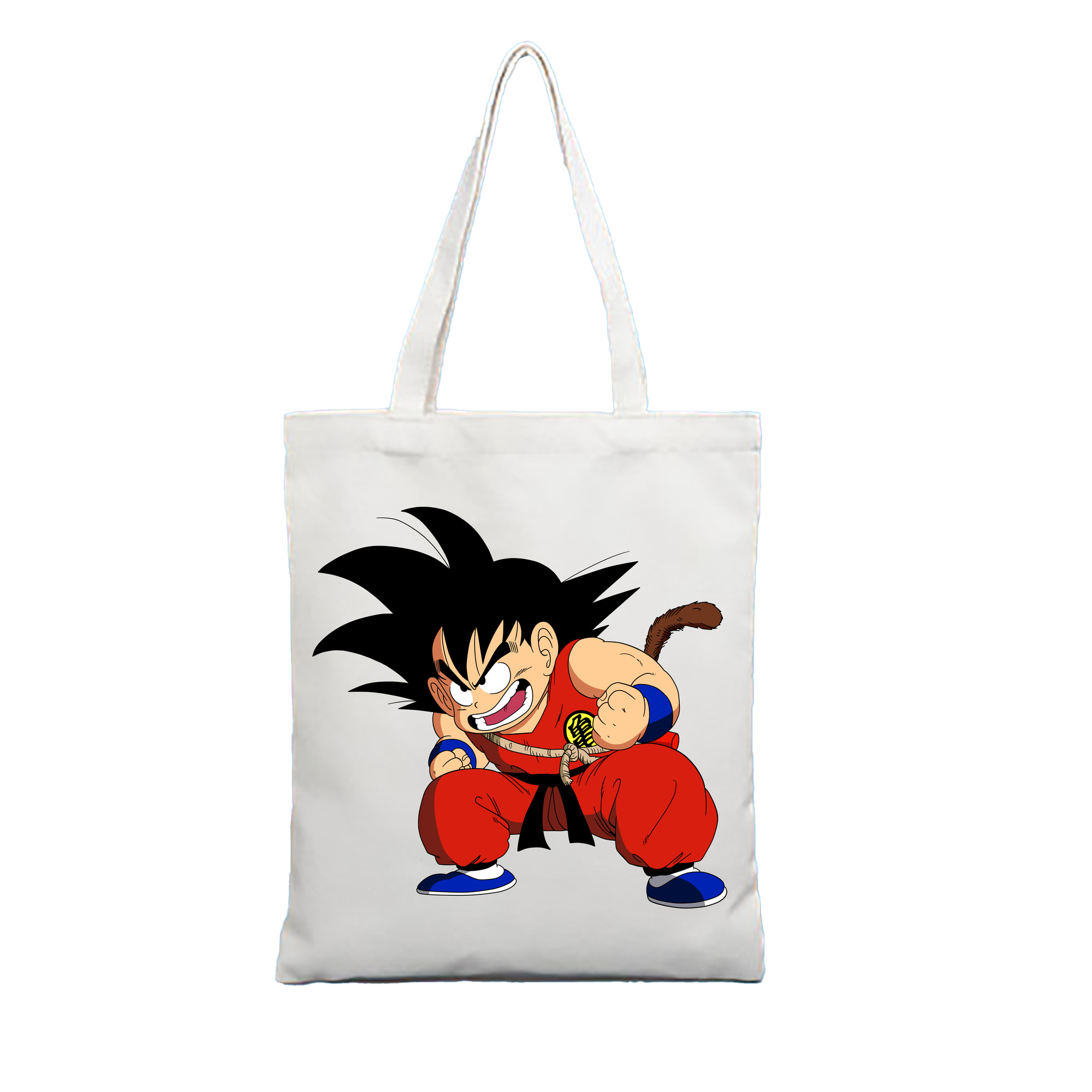 （画像用） ドラゴンボール 孫悟空（そん ごくう）Son Goku カカロット DRAGON BALL Kakarotto 縦型キャンバス生地手提げバッグ　トートバッグ