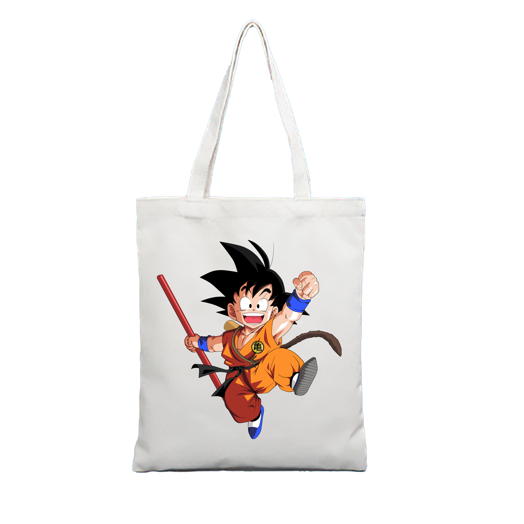（画像用） ドラゴンボール 孫悟空（そん ごくう）Son Goku カカロット DRAGON BALL Kakarotto 縦型キャンバス生地手提げバッグ　トートバッグ