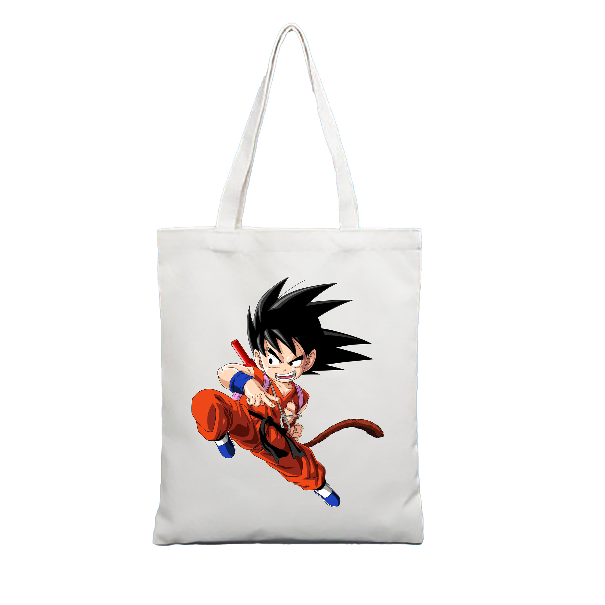 （画像用） ドラゴンボール 孫悟空（そん ごくう）Son Goku カカロット DRAGON BALL Kakarotto 縦型キャンバス生地手提げバッグ　トートバッグ