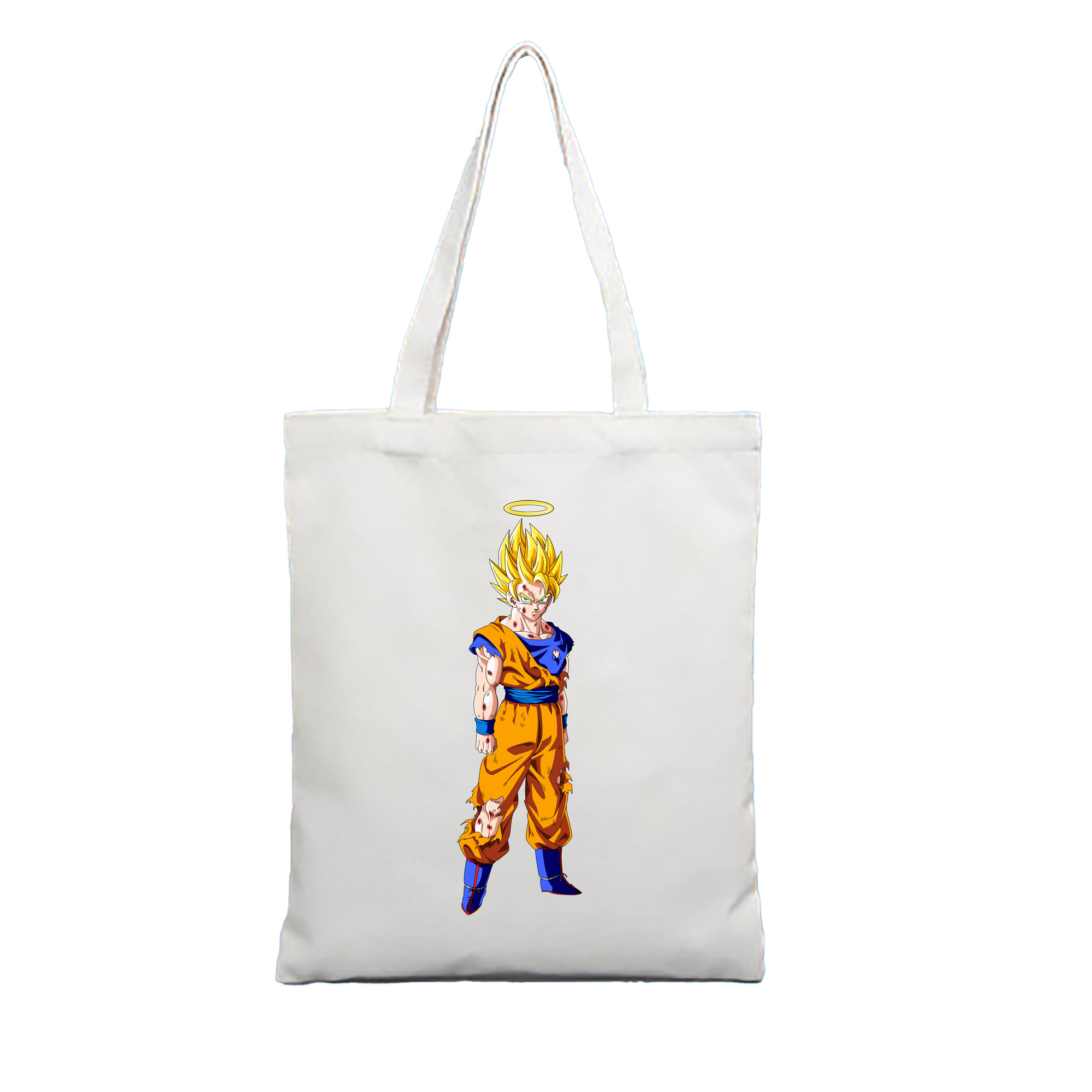（画像用） ドラゴンボール 孫悟空（そん ごくう）Son Goku カカロット DRAGON BALL Kakarotto 縦型キャンバス生地手提げバッグ　トートバッグ