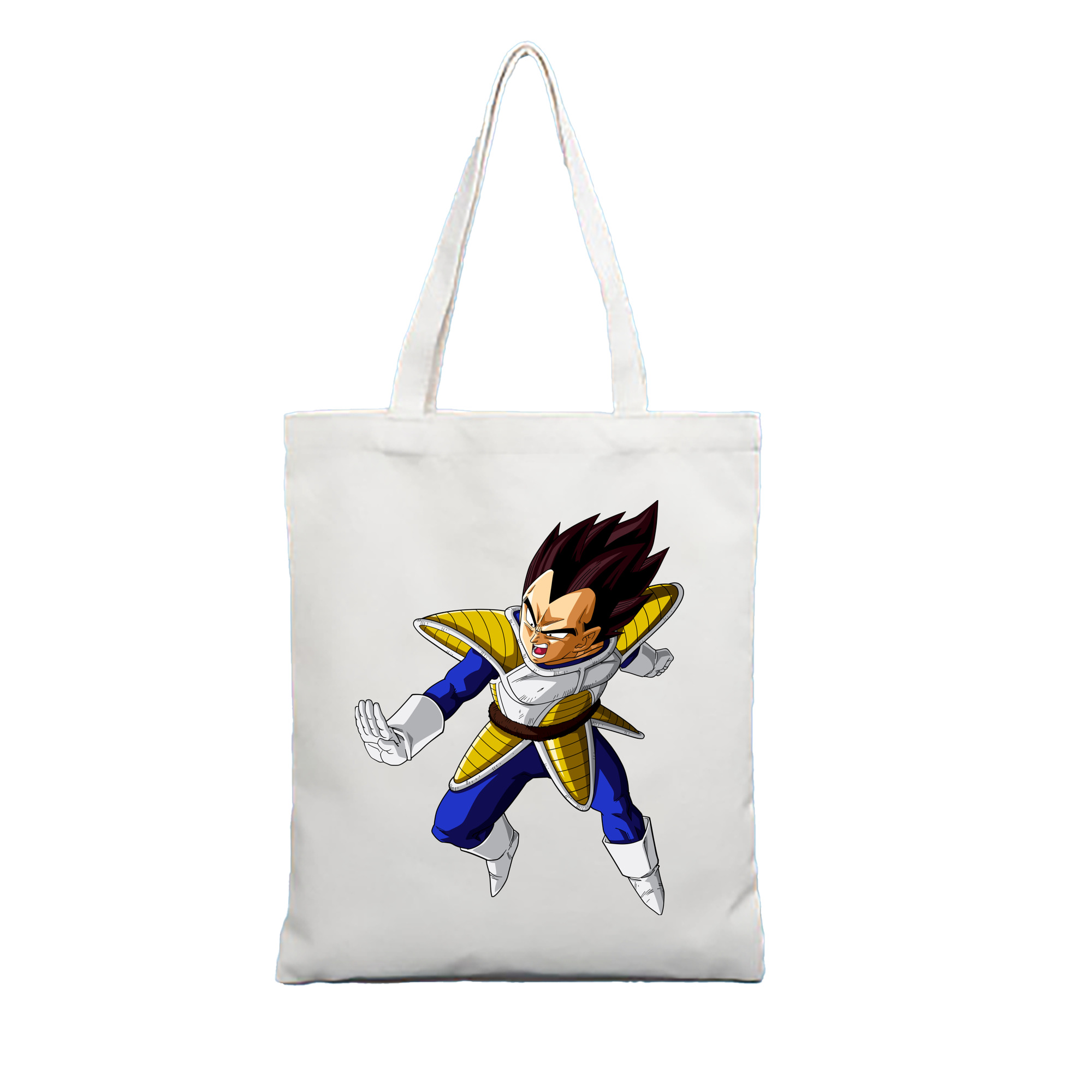 （画像用） ドラゴンボール ベジータ四世（Bejīta Yonsei）DRAGON BALL Vegeta IV 縦型キャンバス生地手提げバッグ　トートバッグ
