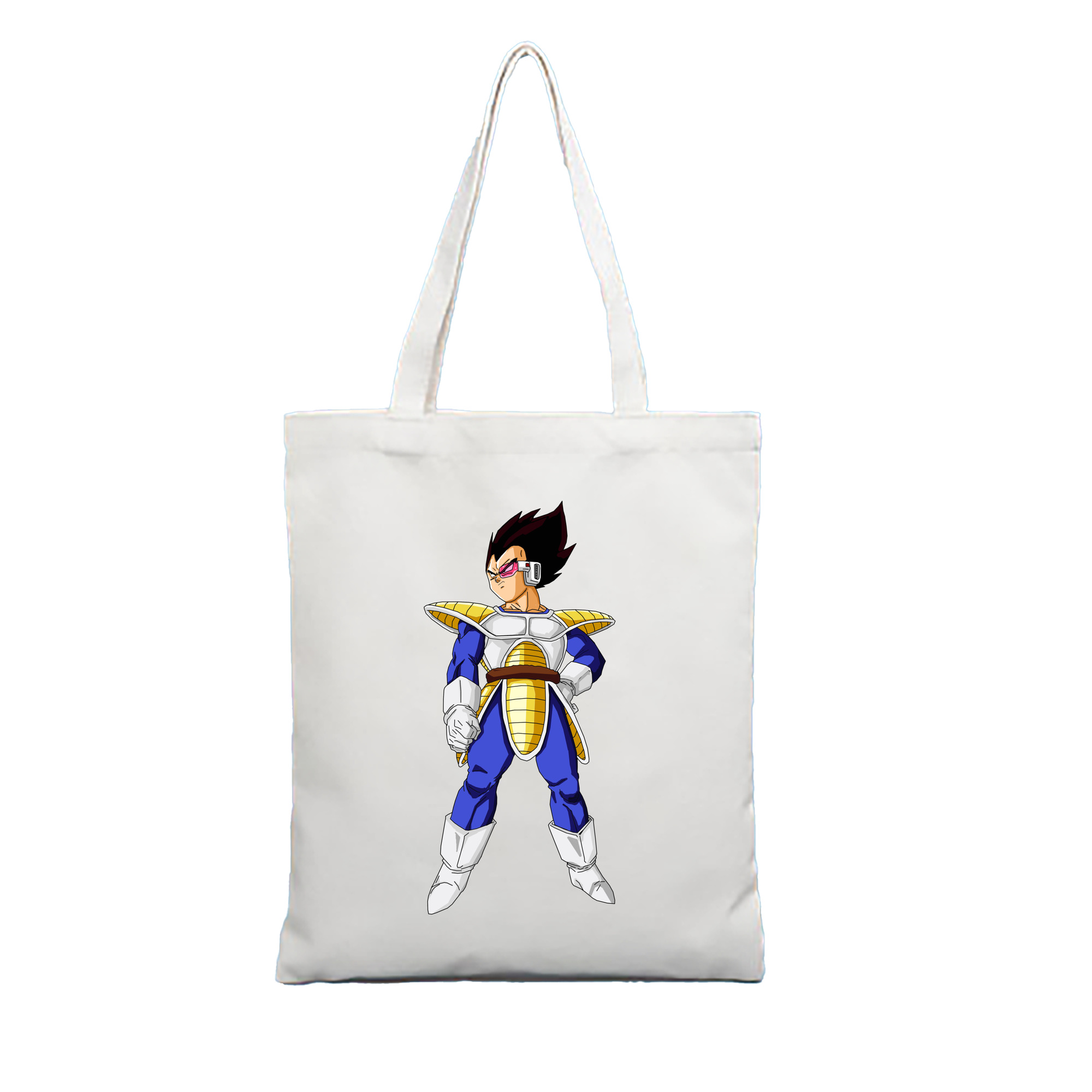 （画像用） ドラゴンボール ベジータ四世（Bejīta Yonsei）DRAGON BALL Vegeta IV 縦型キャンバス生地手提げバッグ　トートバッグ