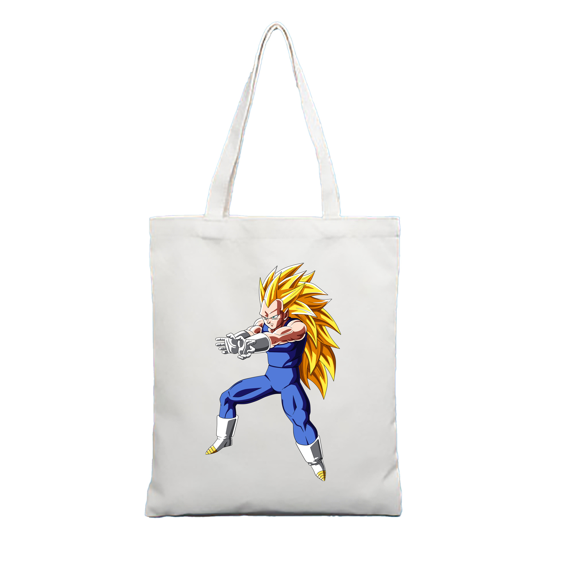 （画像用） ドラゴンボール ベジータ四世（Bejīta Yonsei）DRAGON BALL Vegeta IV 縦型キャンバス生地手提げバッグ　トートバッグ
