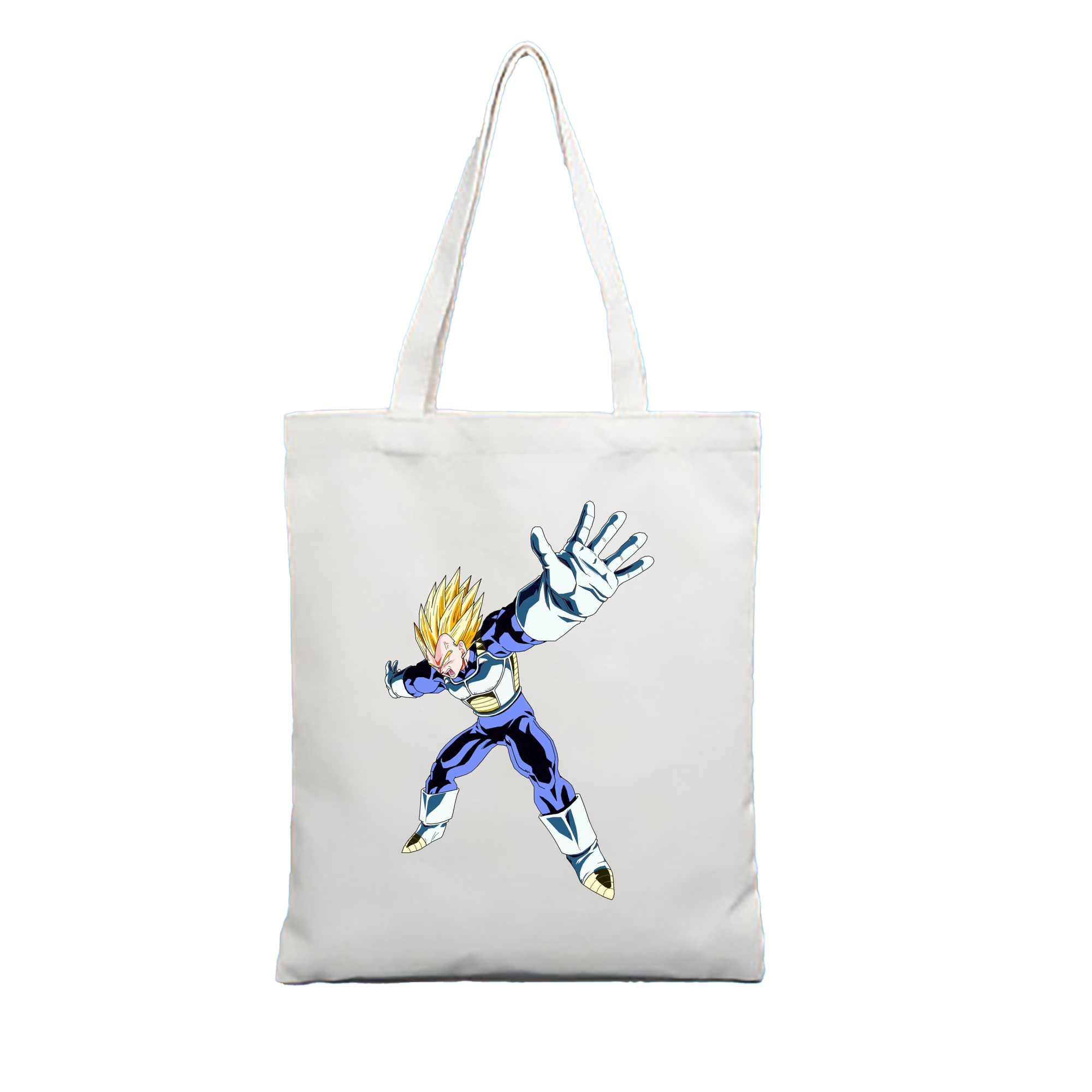 （画像用） ドラゴンボール ベジータ四世（Bejīta Yonsei）DRAGON BALL Vegeta IV 縦型キャンバス生地手提げバッグ　トートバッグ