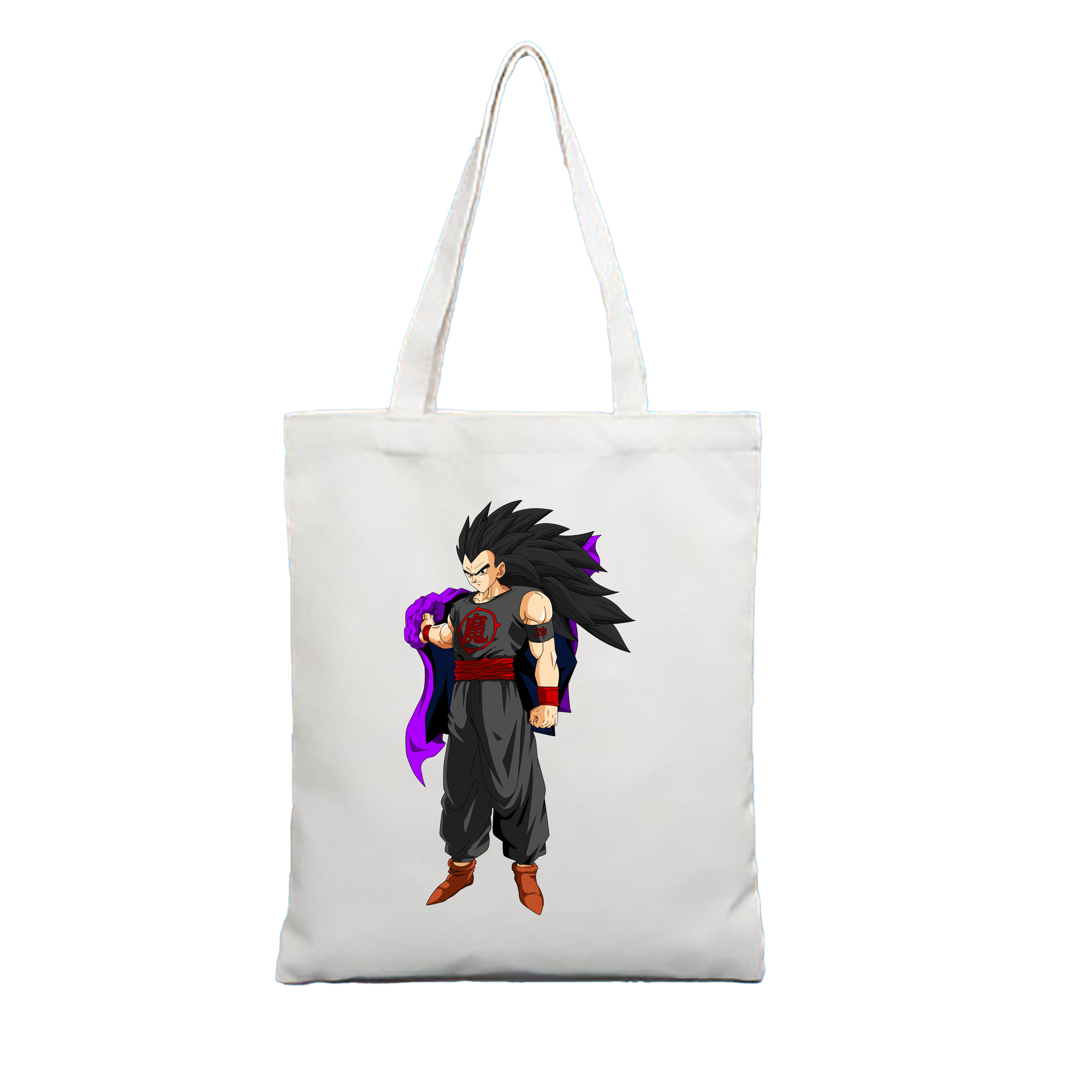 （画像用） ドラゴンボール ベジータ四世（Bejīta Yonsei）DRAGON BALL Vegeta IV 縦型キャンバス生地手提げバッグ　トートバッグ
