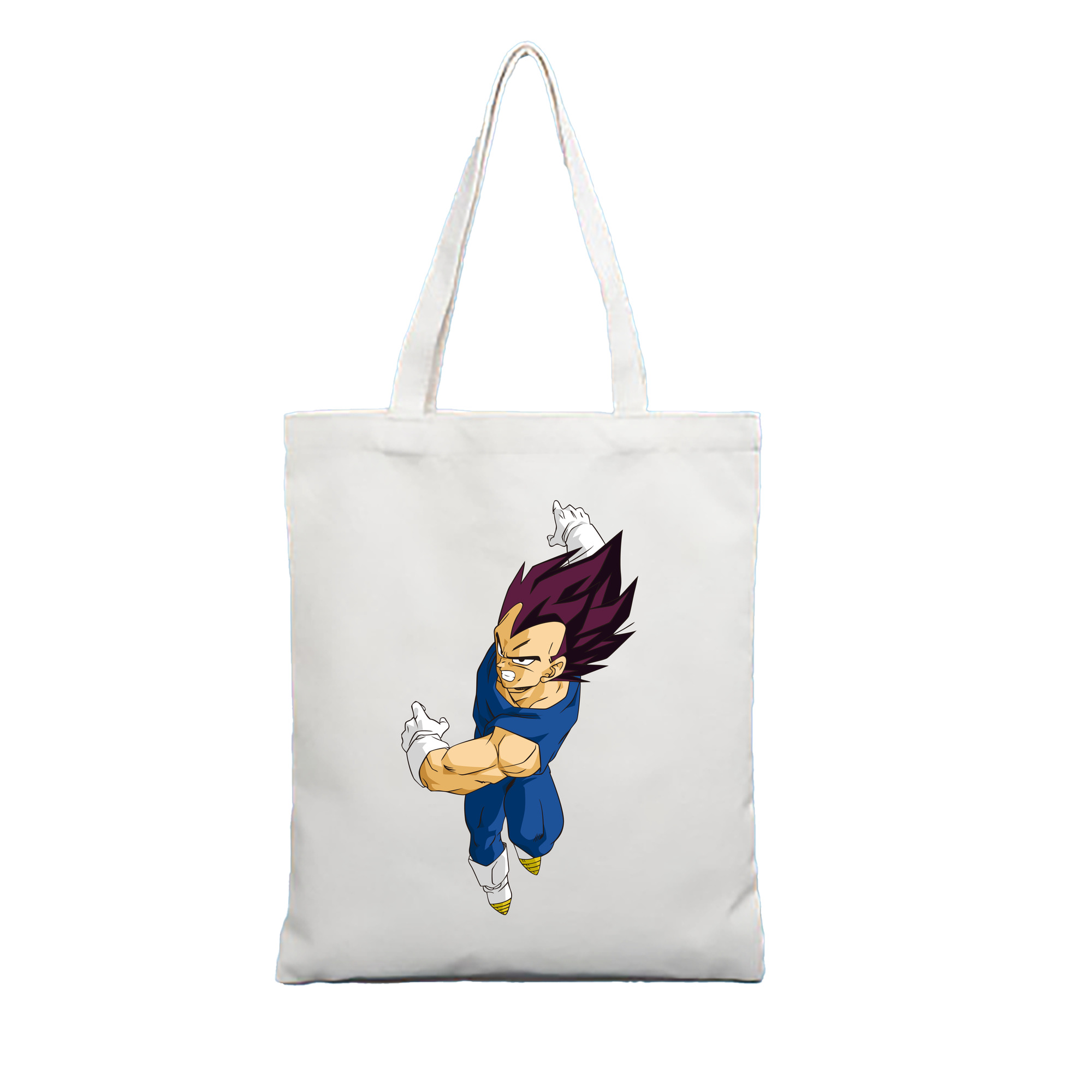 （画像用） ドラゴンボール ベジータ四世（Bejīta Yonsei）DRAGON BALL Vegeta IV 縦型キャンバス生地手提げバッグ　トートバッグ