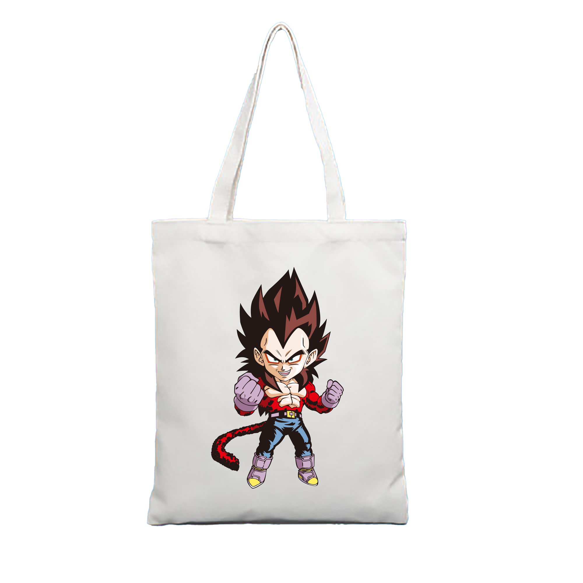 （画像用） ドラゴンボール ベジータ四世（Bejīta Yonsei）DRAGON BALL Vegeta IV 縦型キャンバス生地手提げバッグ　トートバッグ