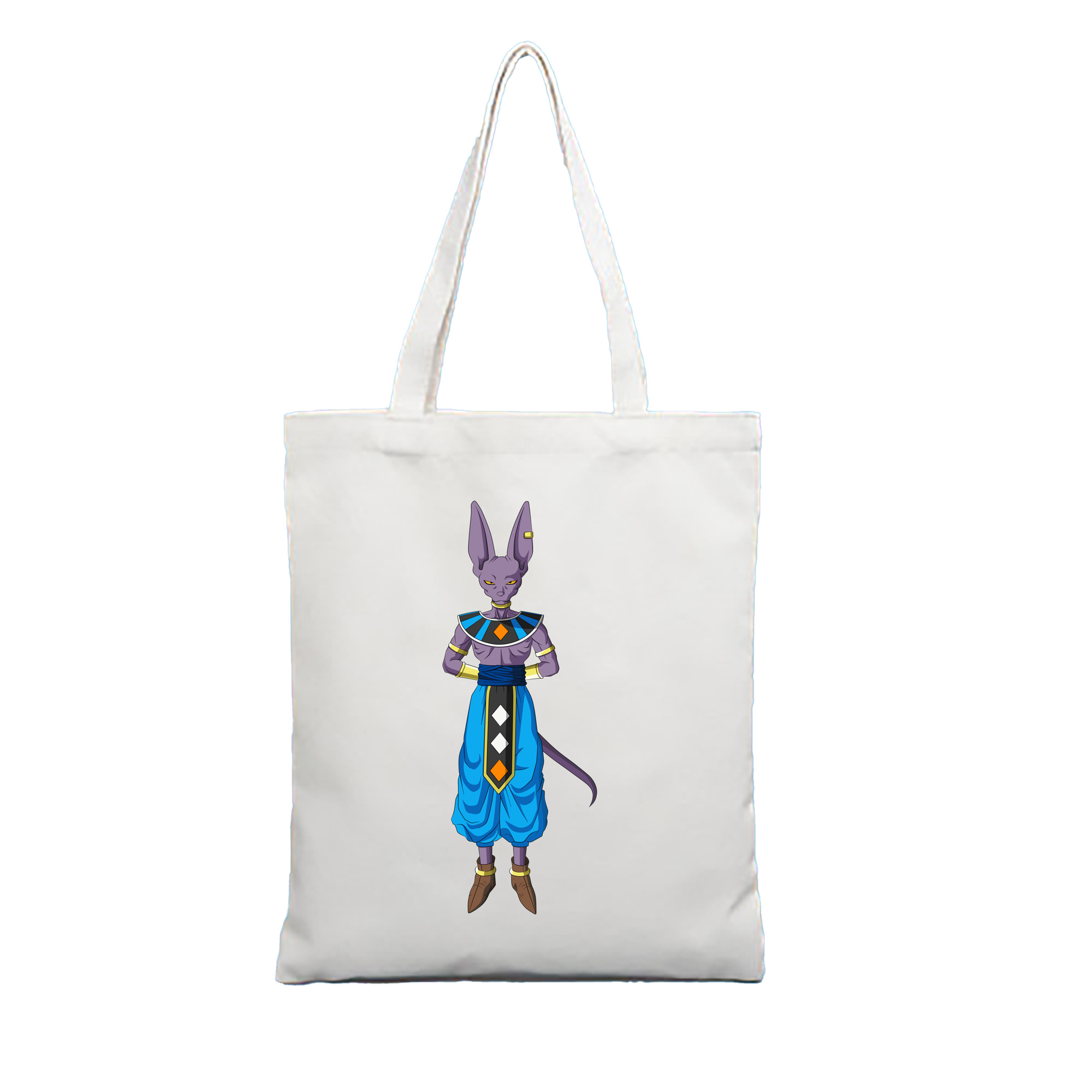 （画像用） ドラゴンボール ビルス 破壊神ビルス DRAGON BALL Beerus Birusu 縦型キャンバス生地手提げバッグ　トートバッグ