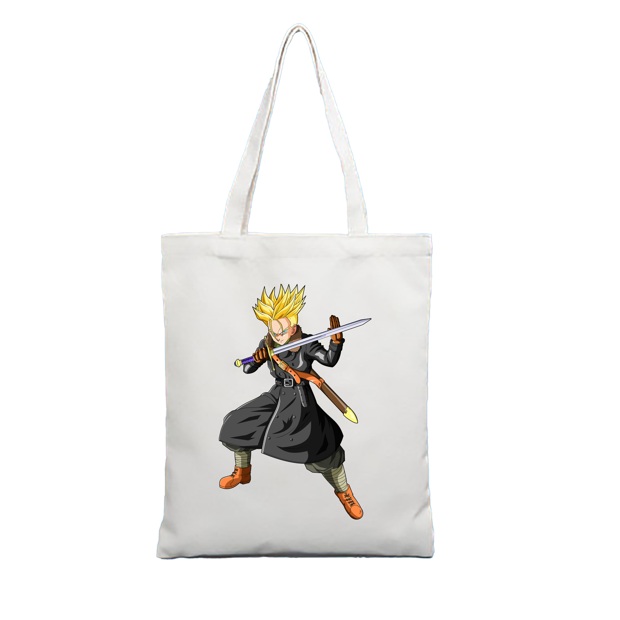 （画像用） ドラゴンボール トランクス（Torankusu）DRAGON BALL Trunks 縦型キャンバス生地手提げバッグ　トートバッグ