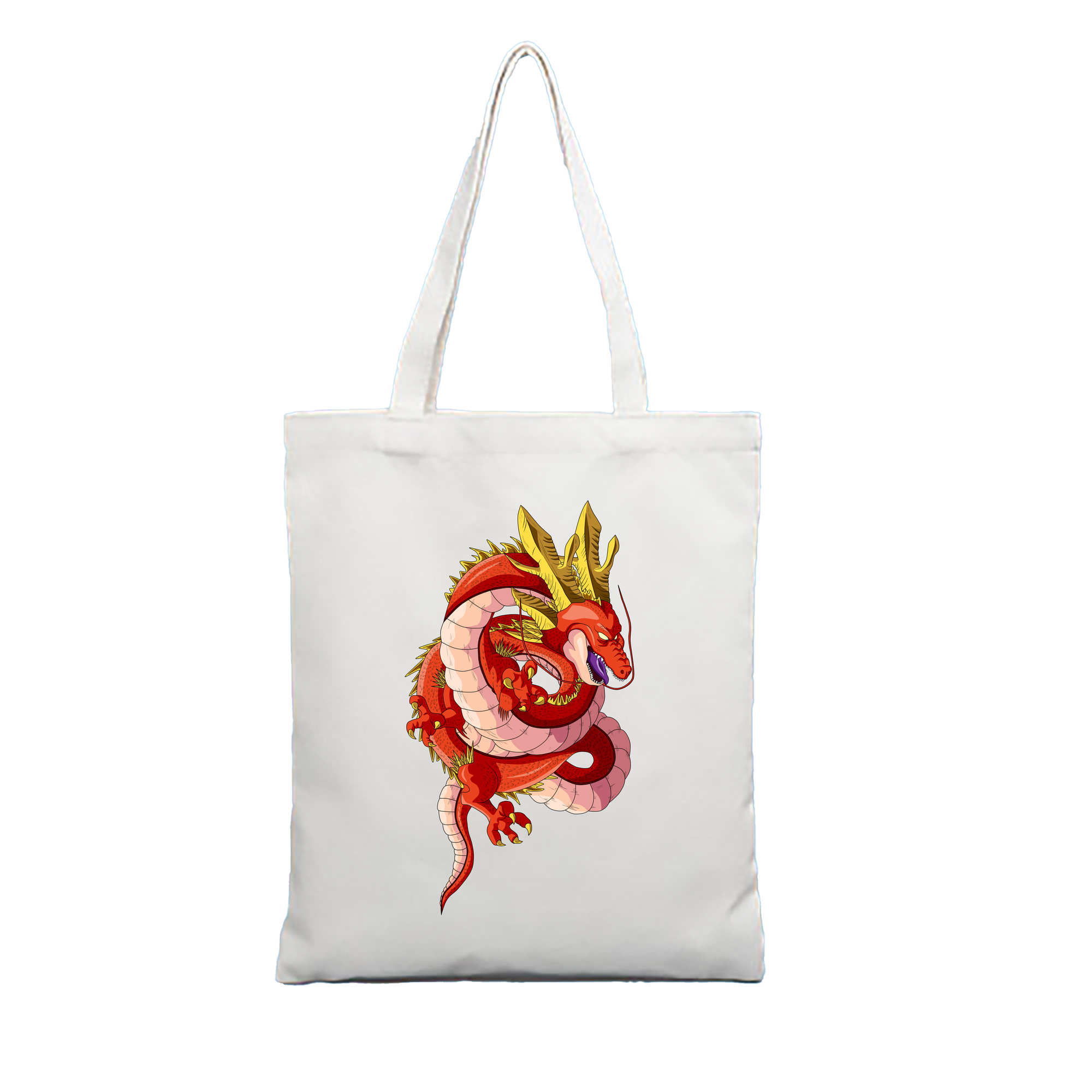 （画像用） ドラゴンボール 神龍 シェンロン DRAGON BALL Shenron 縦型キャンバス生地手提げバッグ　トートバッグ