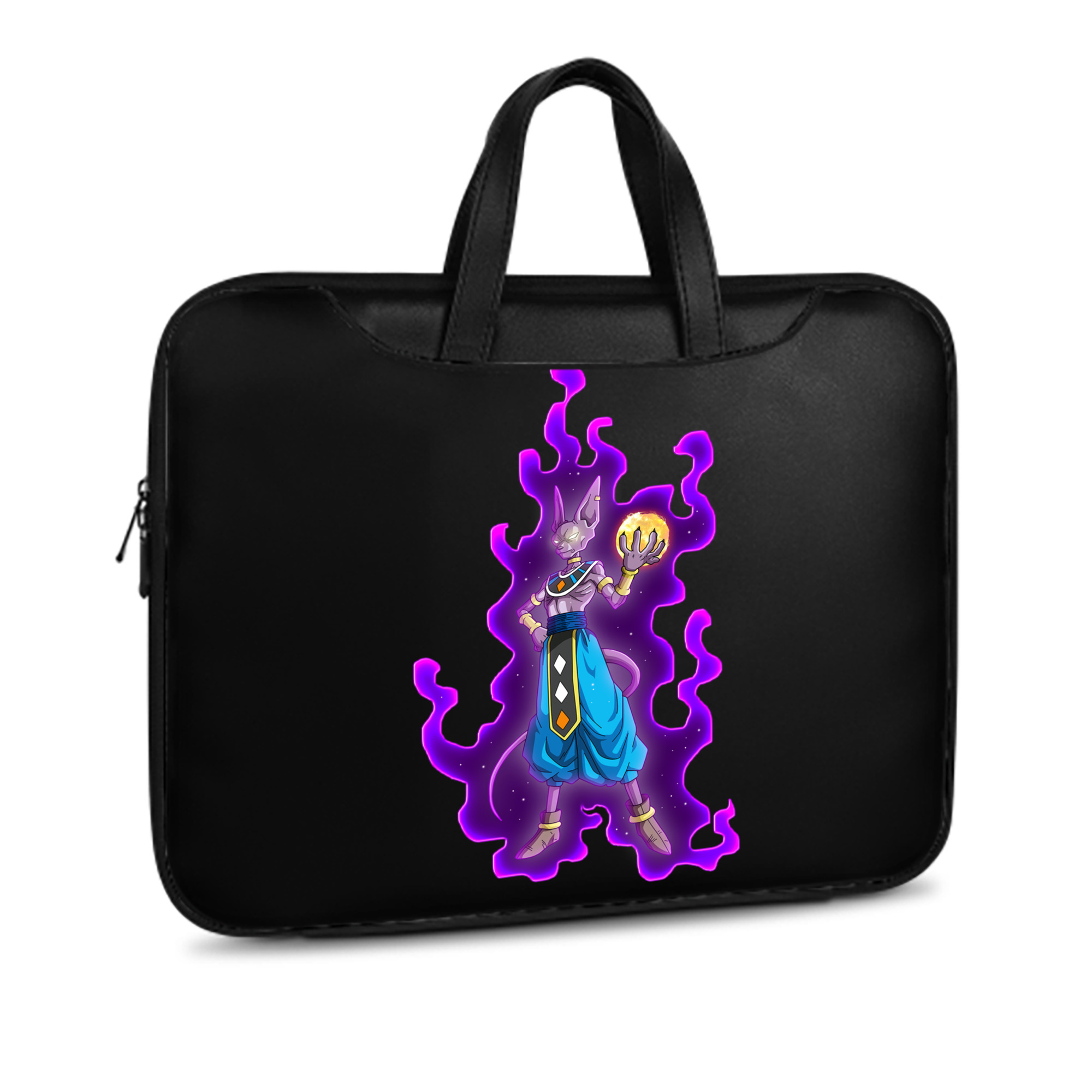 （画像用） ドラゴンボール ビルス 破壊神ビルス DRAGON BALL Beerus Birusu レザーラップトップバッグ　ノートパソコンケース