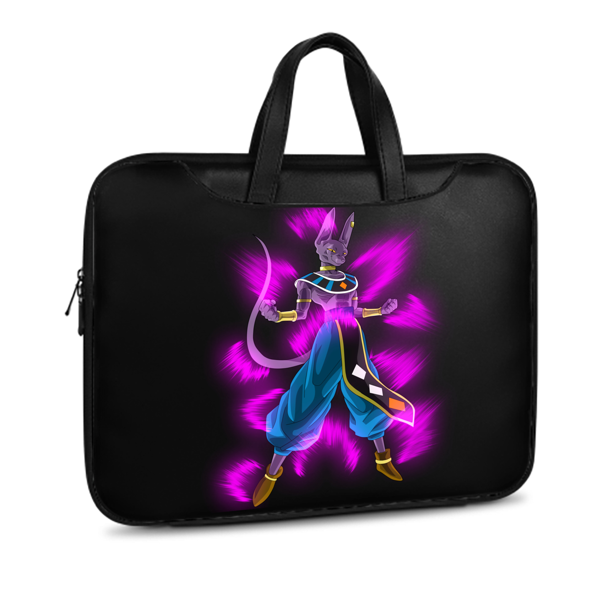 （画像用） ドラゴンボール ビルス 破壊神ビルス DRAGON BALL Beerus Birusu レザーラップトップバッグ　ノートパソコンケース