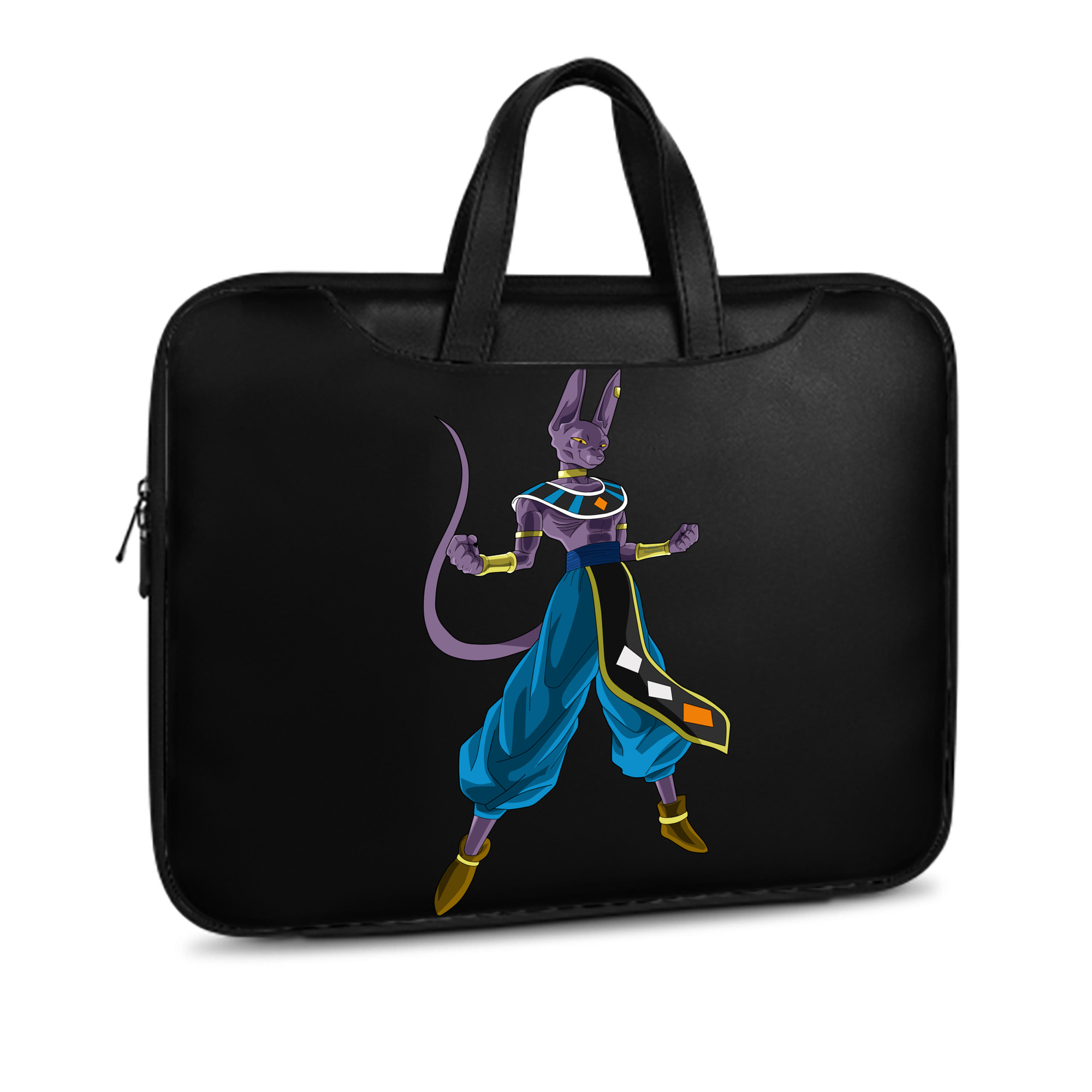 （画像用） ドラゴンボール ビルス 破壊神ビルス DRAGON BALL Beerus Birusu レザーラップトップバッグ　ノートパソコンケース