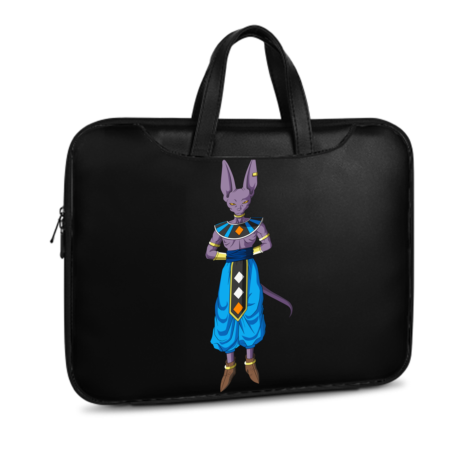 （画像用） ドラゴンボール ビルス 破壊神ビルス DRAGON BALL Beerus Birusu レザーラップトップバッグ　ノートパソコンケース