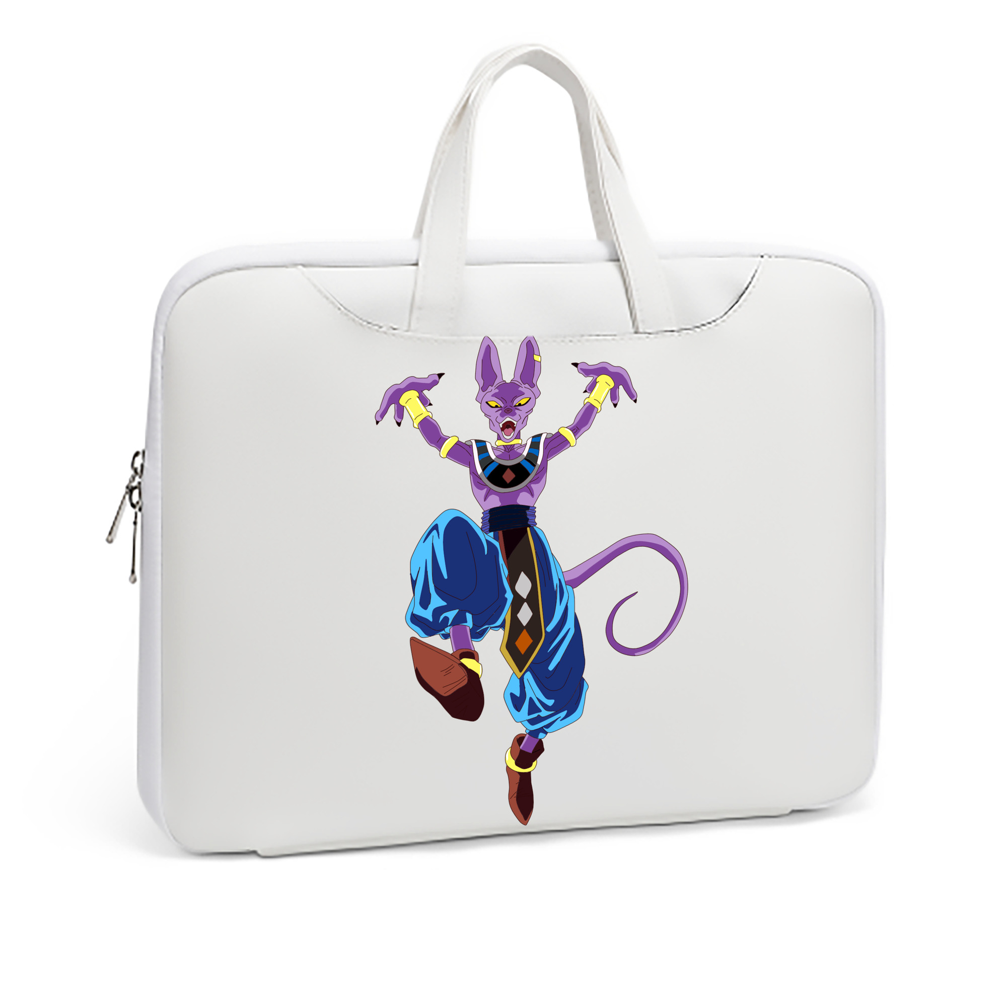 （画像用） ドラゴンボール ビルス 破壊神ビルス DRAGON BALL Beerus Birusu レザーラップトップバッグ　ノートパソコンケース