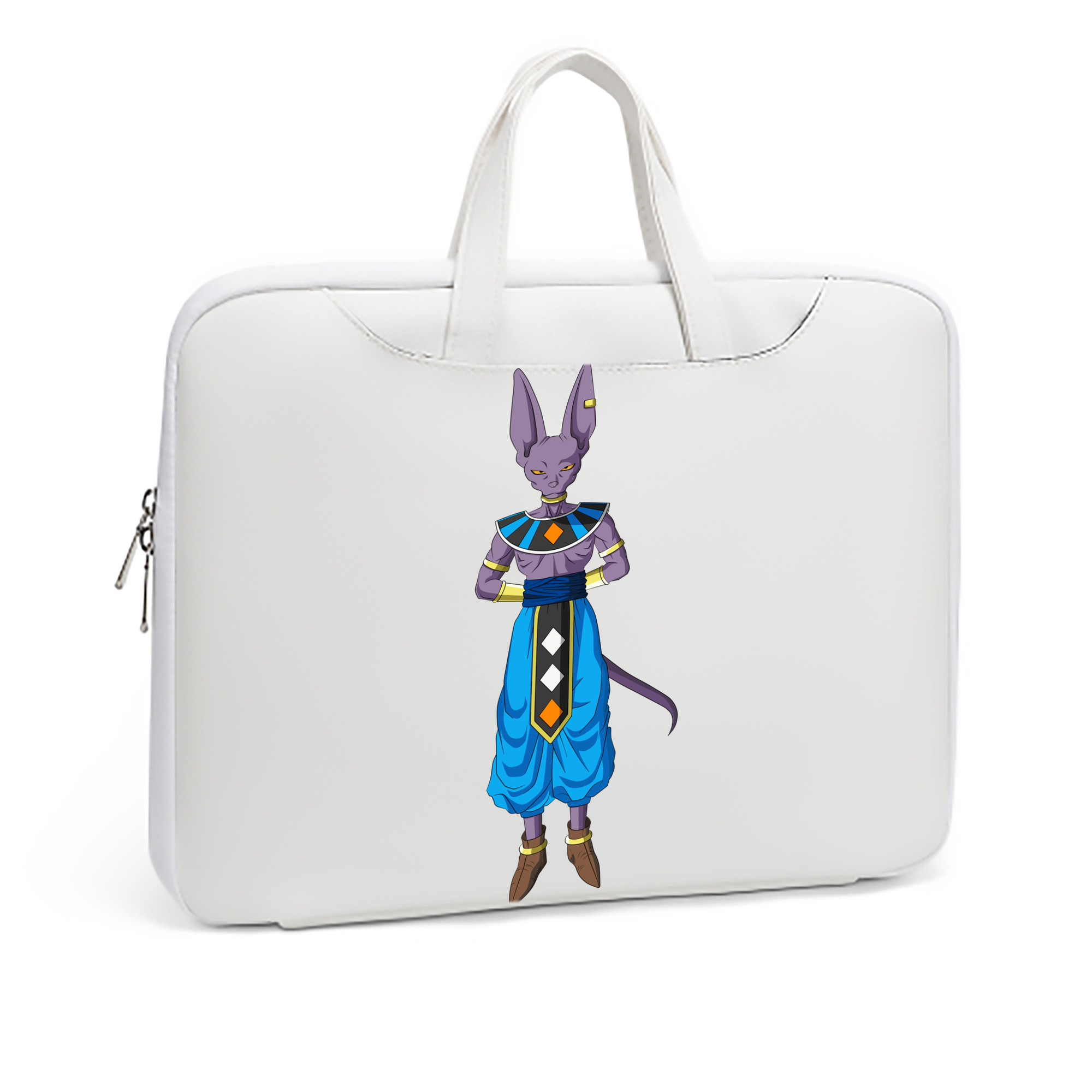 （画像用） ドラゴンボール ビルス 破壊神ビルス DRAGON BALL Beerus Birusu レザーラップトップバッグ　ノートパソコンケース