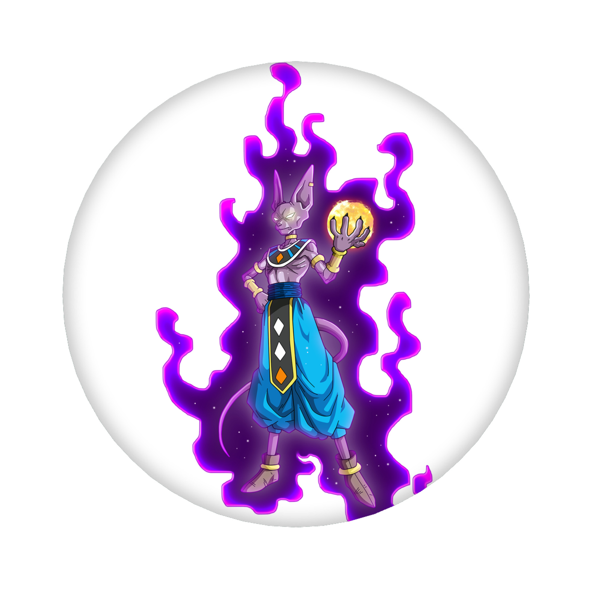 （画像用） ドラゴンボール ビルス 破壊神ビルス DRAGON BALL Beerus Birusu 6cm 缶バッジ 複数セット