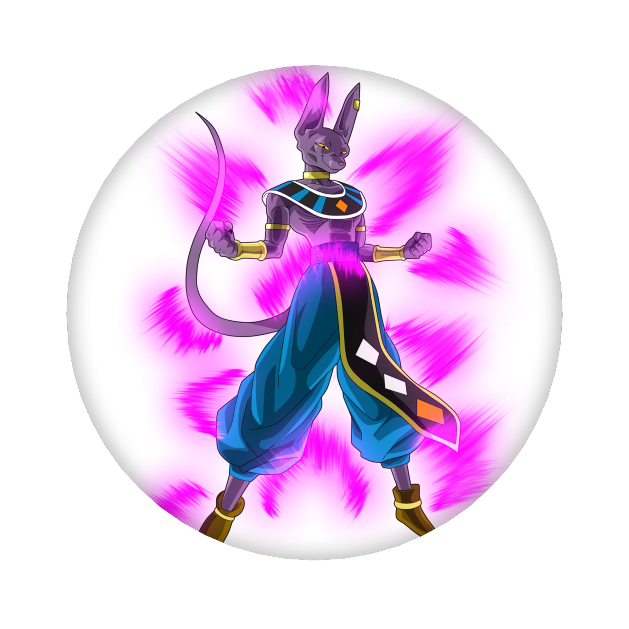 （画像用） ドラゴンボール ビルス 破壊神ビルス DRAGON BALL Beerus Birusu 6cm 缶バッジ 複数セット