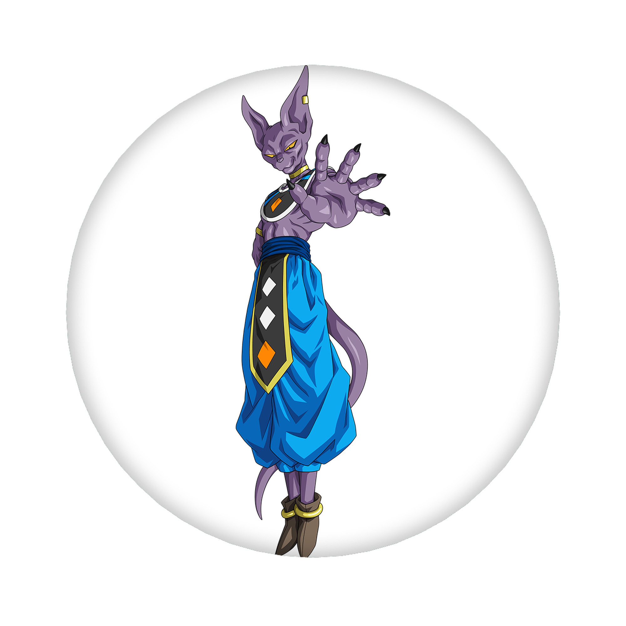 （画像用） ドラゴンボール ビルス 破壊神ビルス DRAGON BALL Beerus Birusu 6cm 缶バッジ 複数セット