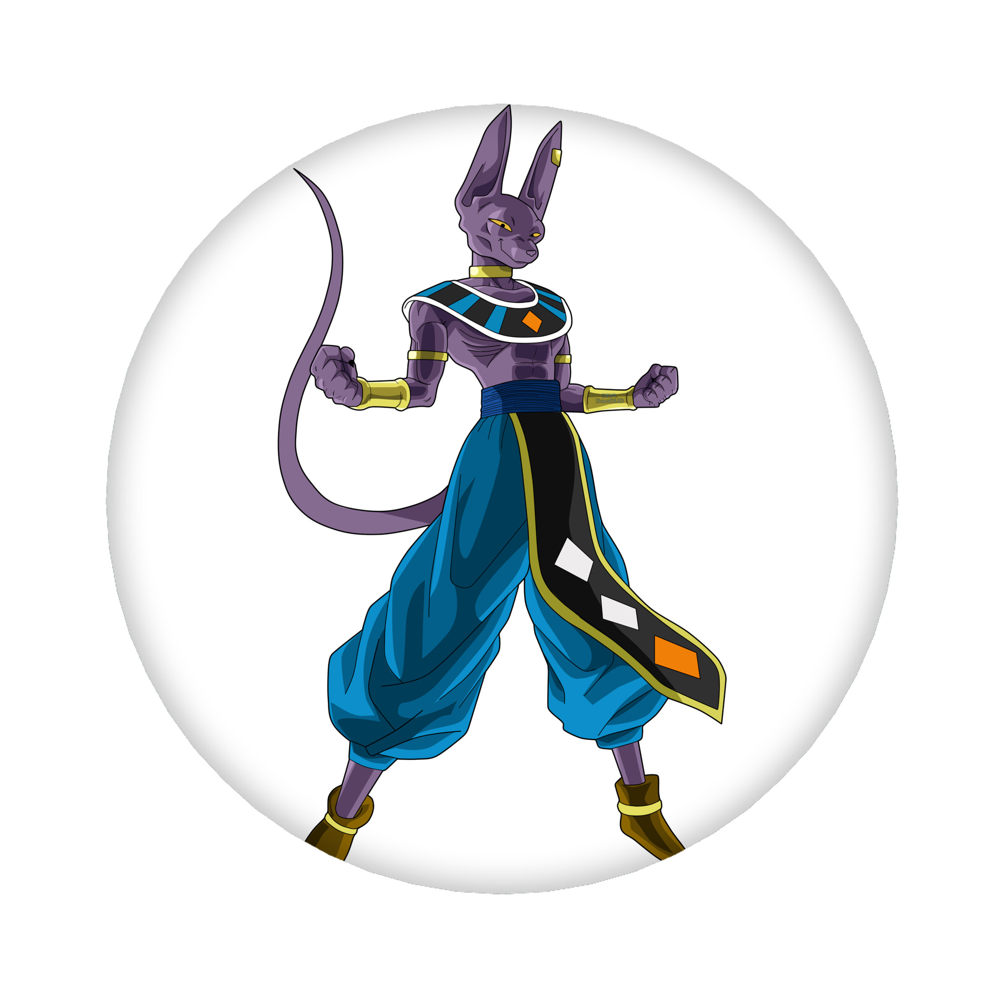 （画像用） ドラゴンボール ビルス 破壊神ビルス DRAGON BALL Beerus Birusu 6cm 缶バッジ 複数セット