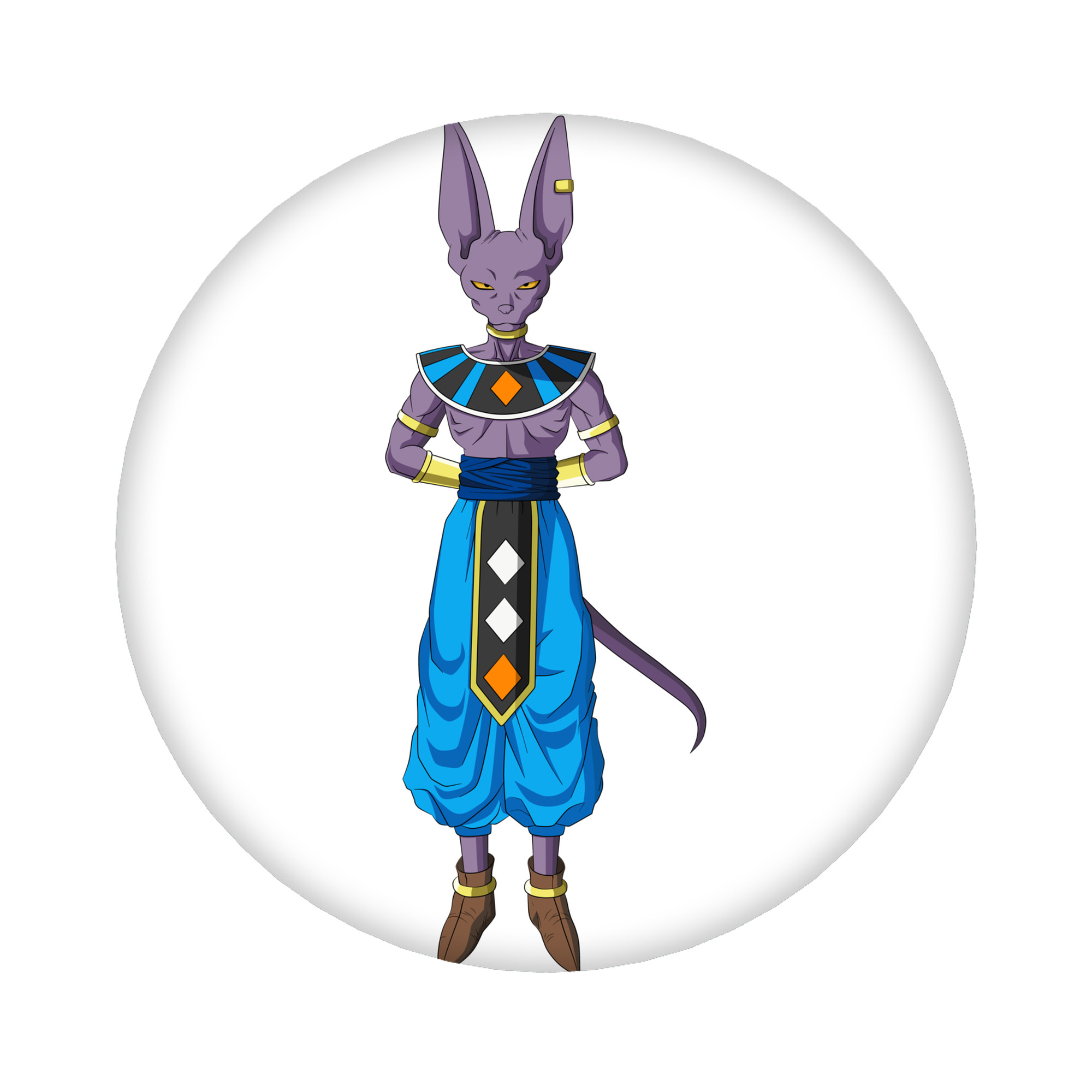 （画像用） ドラゴンボール ビルス 破壊神ビルス DRAGON BALL Beerus Birusu 6cm 缶バッジ 複数セット