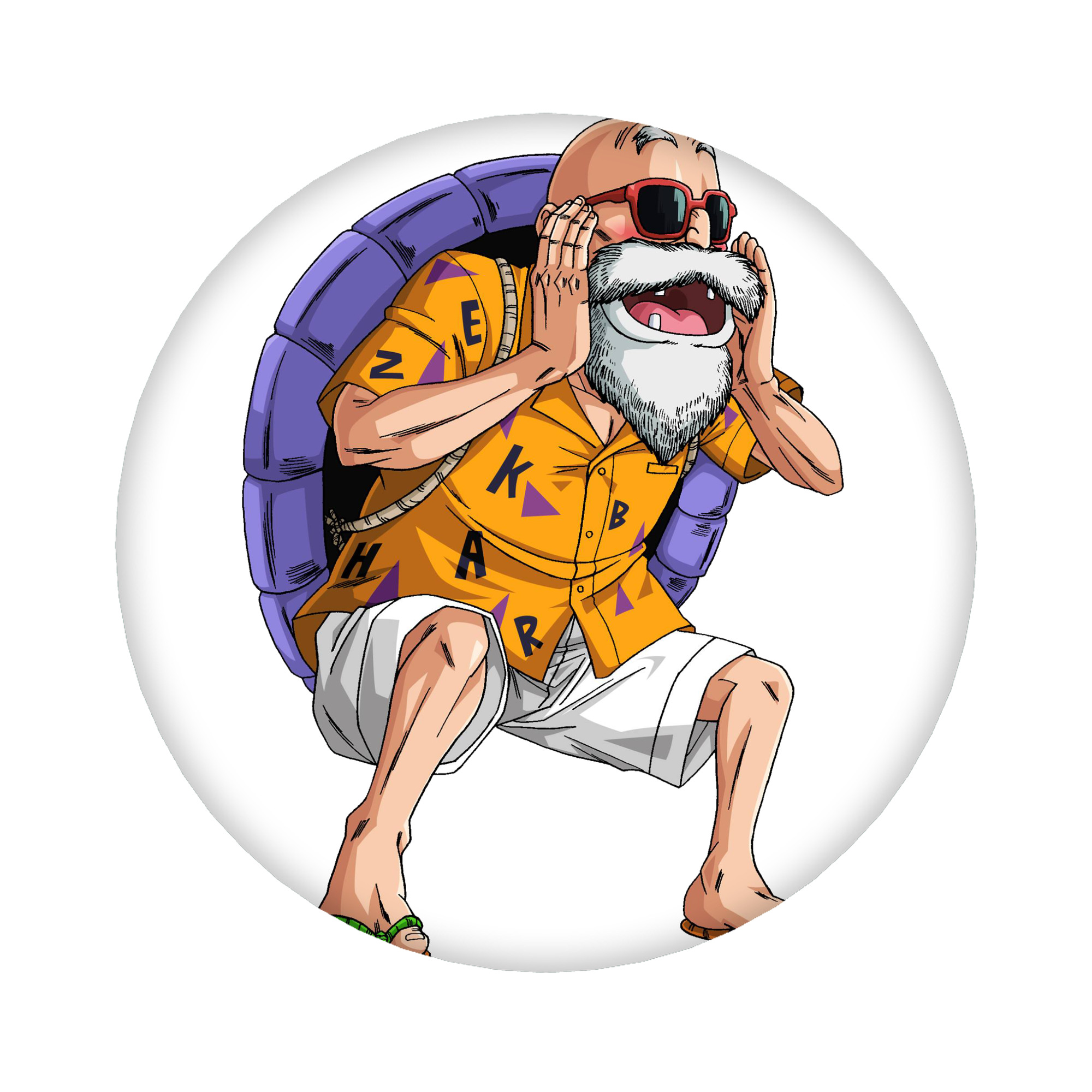 （画像用） ドラゴンボール 亀仙人（かめせんにん） DRAGON BALL Master Roshi Kame Sennin 6cm 缶バッジ 複数セット