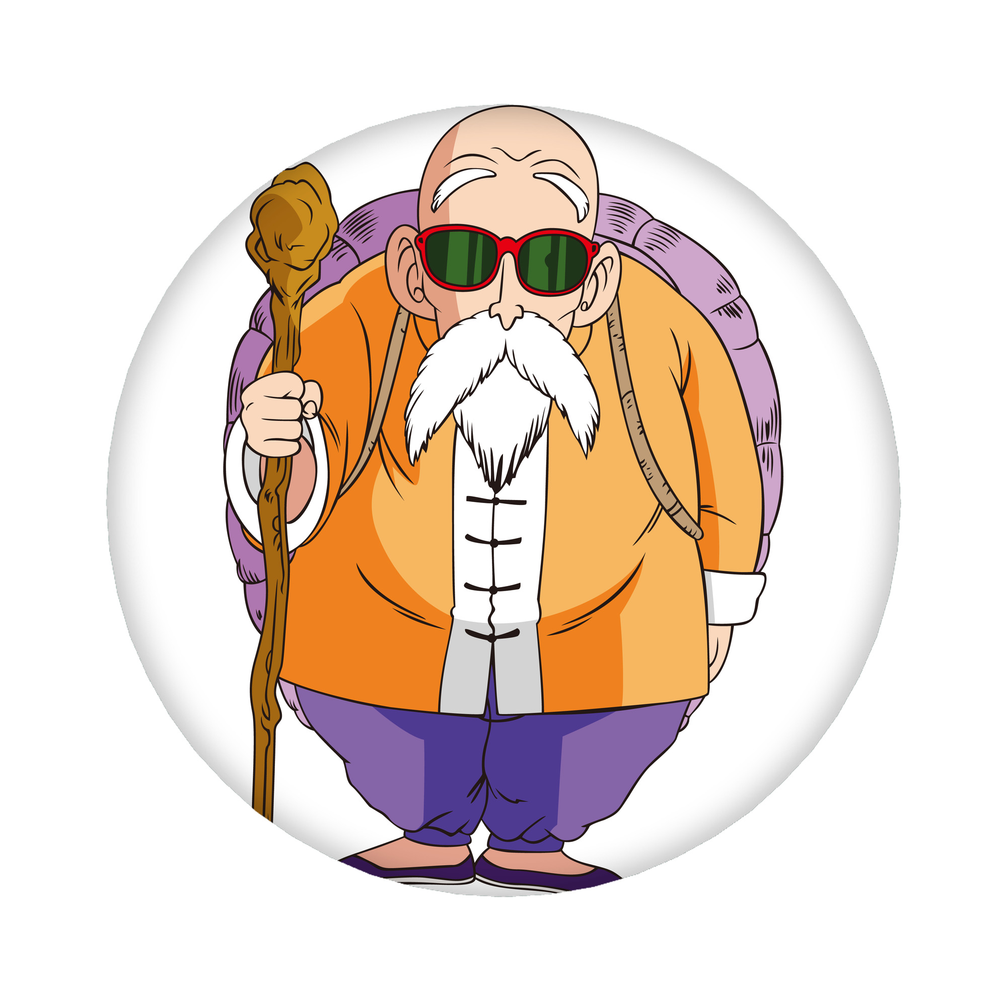 （画像用） ドラゴンボール 亀仙人（かめせんにん） DRAGON BALL Master Roshi Kame Sennin 6cm 缶バッジ 複数セット