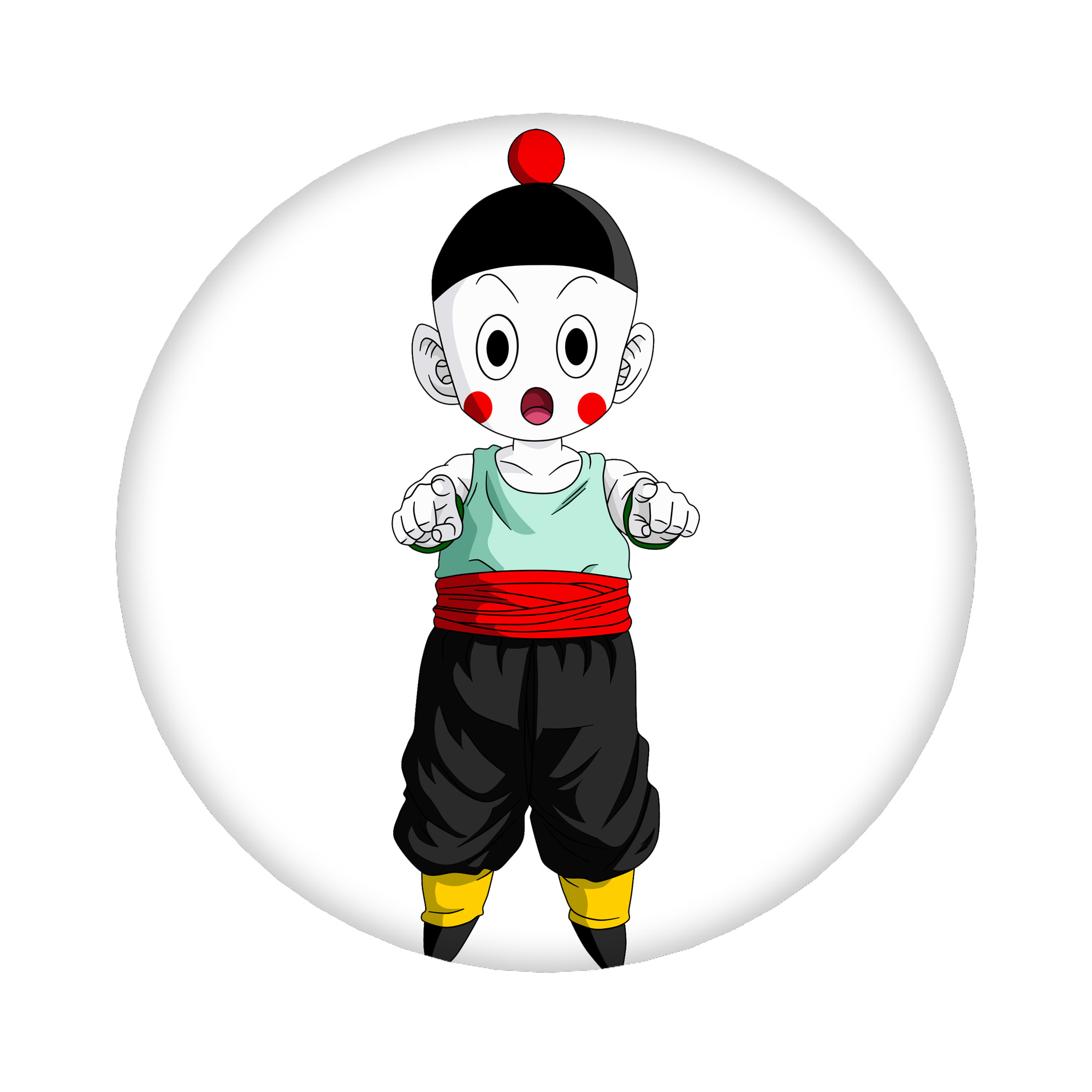 （画像用） ドラゴンボール 餃子（チャオズ）DRAGON BALL Chaoz 6cm 缶バッジ 複数セット